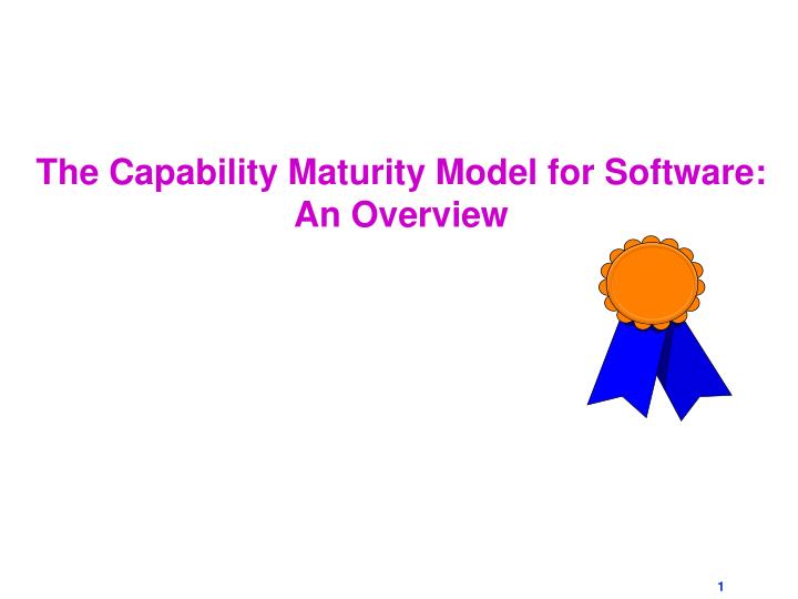 the capability maturity model for software an overview