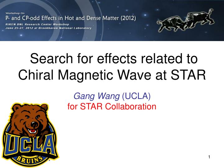 search for effects related to chiral magnetic wave at star