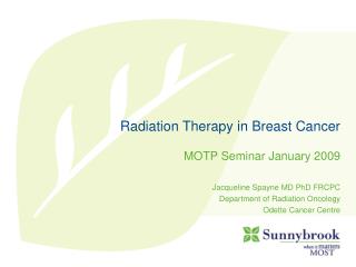 Radiation Therapy in Breast Cancer