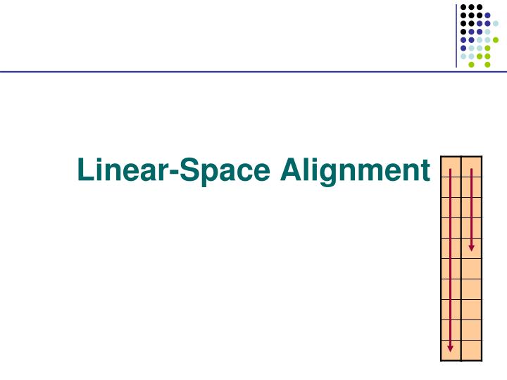 linear space alignment
