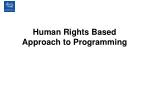 Human Rights Based Approach to Programming - slide 1