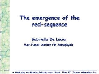 The emergence of the red-sequence
