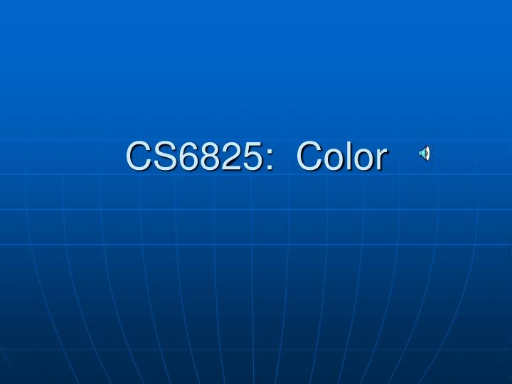 cs6825 color