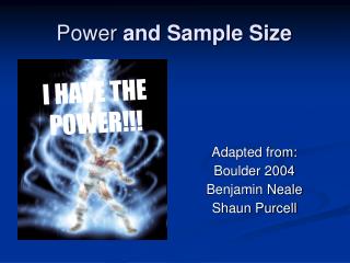 Power and Sample Size