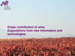 Grape contribution to wine. Expectations from new information and technologies.