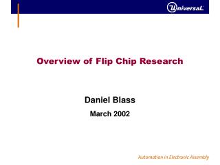 Overview of Flip Chip Research