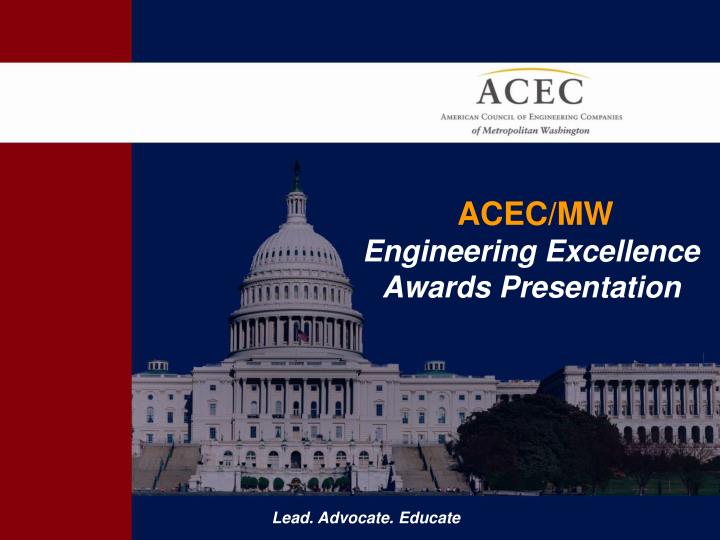 acec mw engineering excellence awards presentation