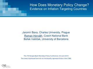 How Does Monetary Policy Change? Evidence on Inflation Targeting Countries