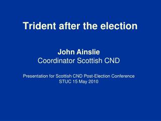 Trident after the election