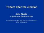 Trident after the election