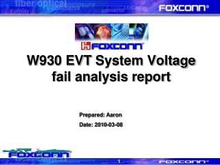 W930 EVT System Voltage fail analysis report