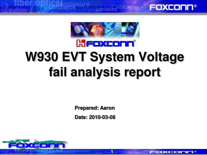 w930 evt system voltage fail analysis report