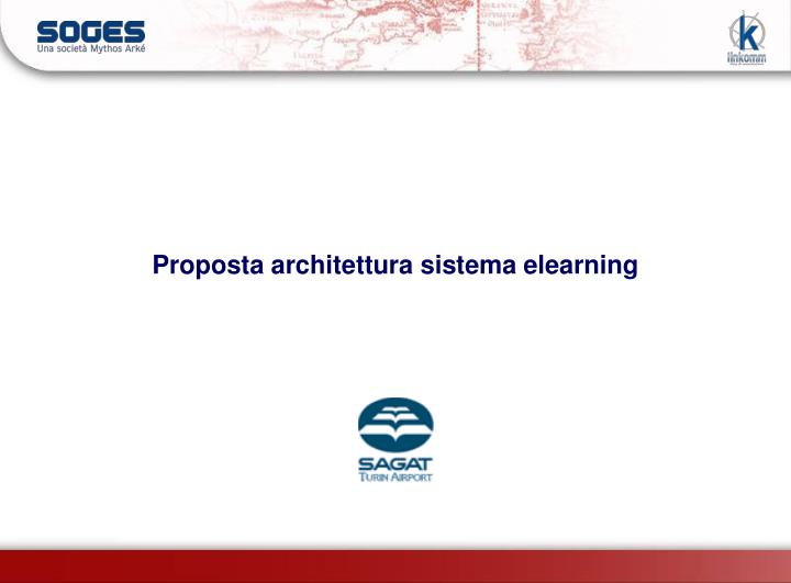 proposta architettura sistema elearning