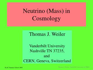 Neutrino (Mass) in Cosmology