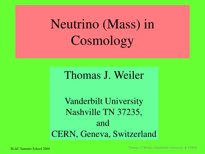 neutrino mass in cosmology