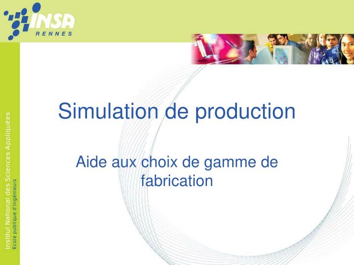 simulation de production