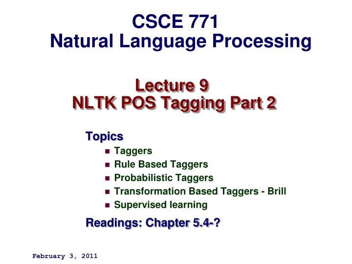 lecture 9 nltk pos tagging part 2