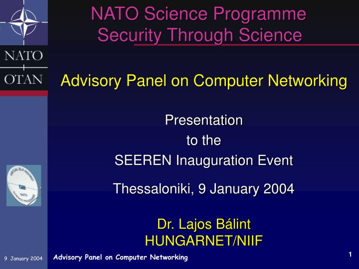 nato science programme security through science