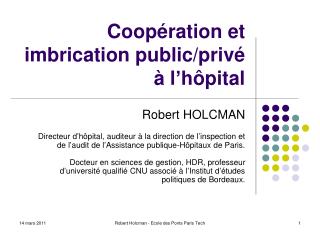coop ration et imbrication public priv l h pital