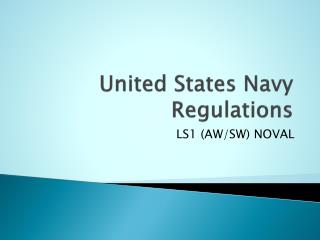 United States Navy Regulations