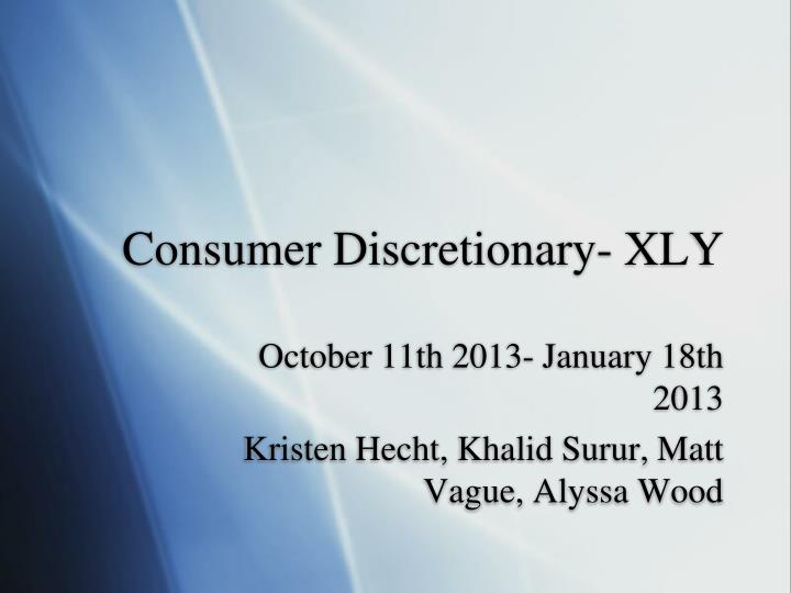 consumer discretionary xly