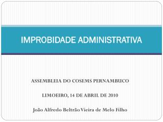 improbidade administrativa