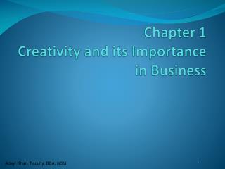 Chapter 1 Creativity and its Importance in Business