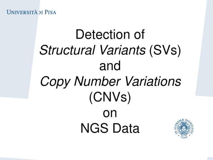 detection of structural variants svs and copy number variations cnvs on ngs data