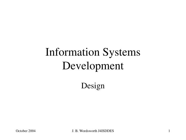 information systems development