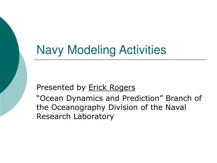 navy modeling activities