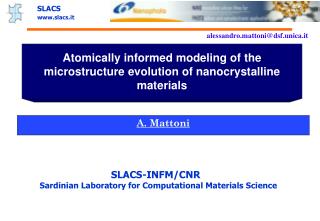 Atomically informed modeling of the microstructure evolution of nanocrystalline materials