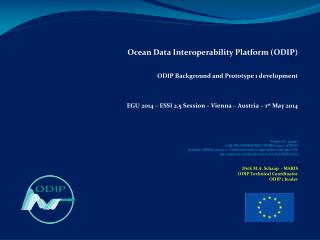 Ocean Data Interoperability Platform (ODIP) ODIP Background and Prototype 1 development