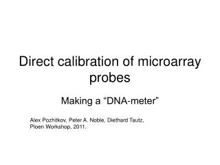 Direct calibration of microarray probes