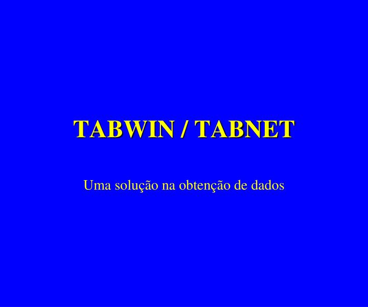 tabwin tabnet