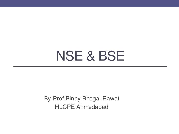 nse bse