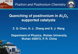 Quenching of positronium in Al 2 O 3 supported catalysts