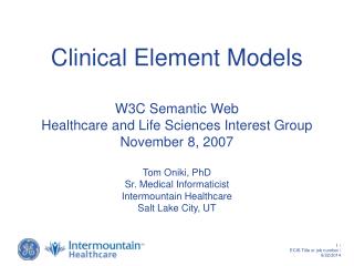 Clinical Element Models