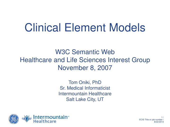 clinical element models