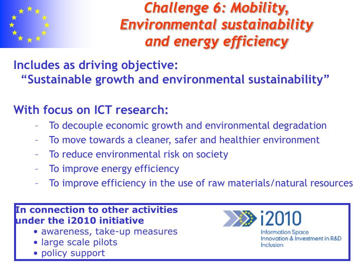 challenge 6 mobility environmental sustainability and energy efficiency