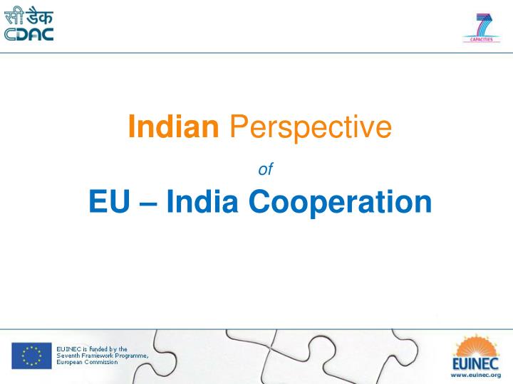 indian perspective of eu india cooperation