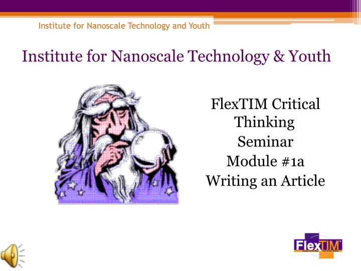 institute for nanoscale technology youth