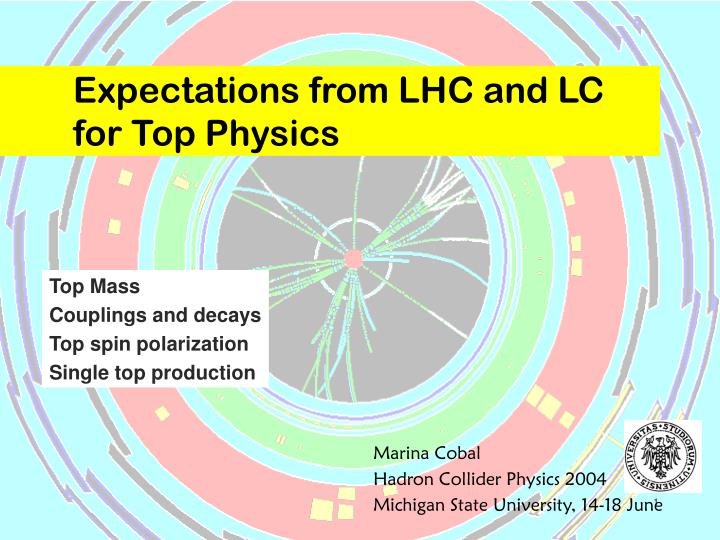 expectations from lhc and lc for top physics