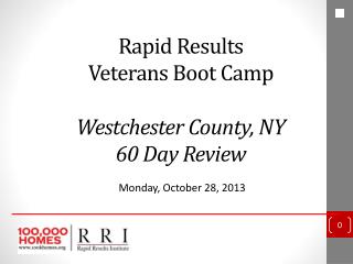 Rapid Results Veterans Boot Camp Westchester County, NY 60 Day Review