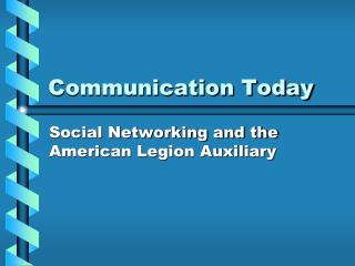 Communication Today