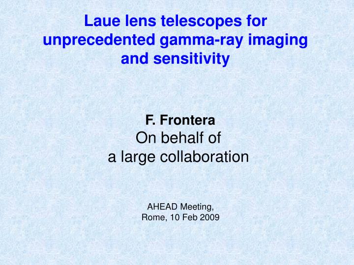 laue lens telescopes for unprecedented gamma ray imaging and sensitivity