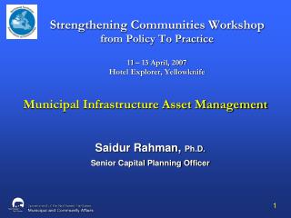 Municipal Infrastructure Asset Management
