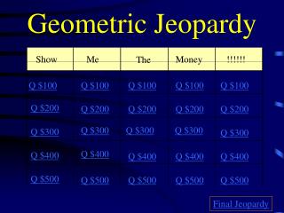 Geometric Jeopardy