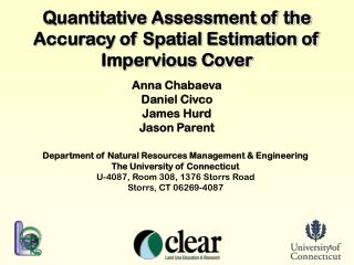 Quantitative Assessment of the Accuracy of Spatial Estimation of Impervious Cover