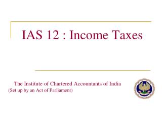 IAS 12 : Income Taxes