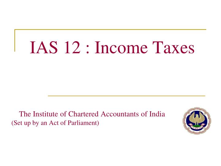 ias 12 income taxes